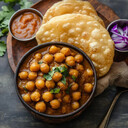 B12. Delhi Chana Bhatura, Yogurt, & Salad Combo