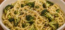 D4. Small Linguine Aglio With Roasted Broccoli