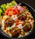 B4. Falafel Over Rice