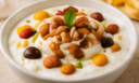 D6. MOROCCAN FRUIT SALAD WITH YOGURT & ALMONDS (V, GF, CN)