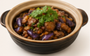 D9. Salty Fish with Eggplant and Chicken in Clay Pot (DF)