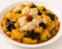 G28. Sliced Pumpkin Fried with Fish Fillet & Fungus (DF)