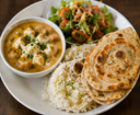 B6. Soft Malai Paneer, Rice, Salad, & Paratha Combo (V)