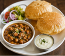 B10. Hing Chana Poori, Salad, & Yogurt Combo (V)