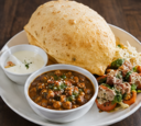 B12. Delhi Chana Bhatura, Yogurt, & Salad Combo (V)